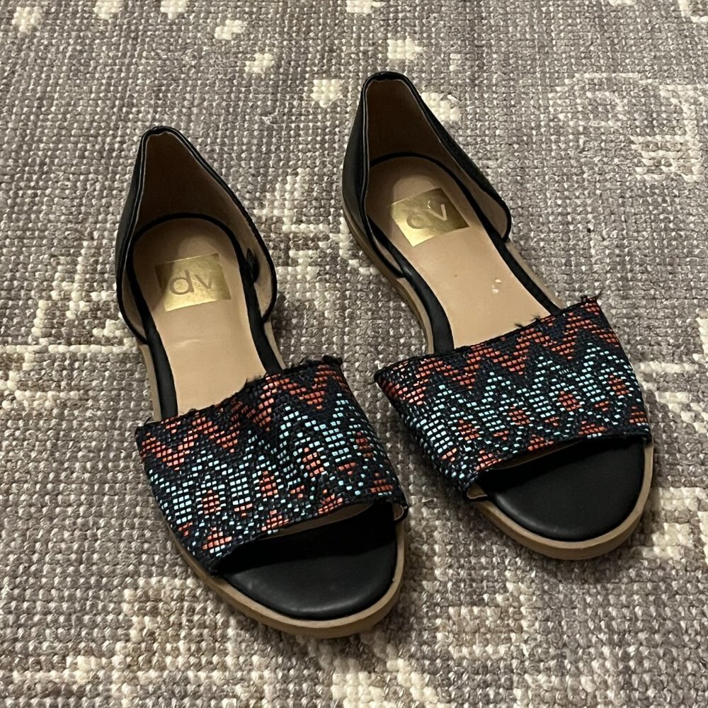 DV Dolce Vita D’orsay Sandals Open Toe Flat 7.5 women